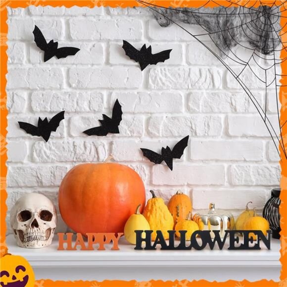 Halloween Table Decorations for Home Happy Halloween Sign Wooden Sign - Picture 5 of 7